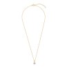 White Cubic Zirconia 18k Yellow Gold Over Sterling Silver Necklace 0.80 ctw