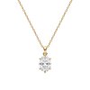 White Cubic Zirconia 18k Yellow Gold Over Sterling Silver Necklace 0.75 ctw