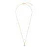 White Cubic Zirconia 18k Yellow Gold Over Sterling Silver Necklace 0.75 ctw