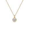 White Cubic Zirconia 18k Yellow Gold Over Sterling Silver Necklace 0.80 ctw