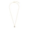 White Cubic Zirconia 18k Yellow Gold Over Sterling Silver Necklace 0.80 ctw