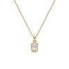 White Cubic Zirconia 18k Yellow Gold Over Sterling Silver Necklace 1.30 ctw