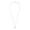 White Cubic Zirconia 18k Yellow Gold Over Sterling Silver Necklace 1.30 ctw
