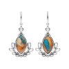 Blended Turquoise With Spiny Oyster Shell Sterling Silver Earrings