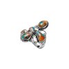 Blended Turquoise With Spiny Oyster Shell Sterling Silver Ring