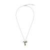 Blended Turquoise With Spiny Oyster Shell Sterling Silver Humming Bird Pendant With Chain