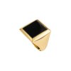 Square Black Onyx 18K Yellow Gold Over Sterling Silver Ring