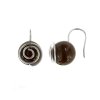 Smoky Quartz Beaded Sterling Silver Earrings