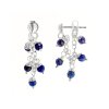 Lapis Lazuli Beaded Sterling Silver Earrings