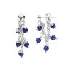 Lapis Lazuli Beaded Sterling Silver Earrings