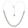 Blended Turquoise With Spiny Oyster Shell Beaded Sterling Silver Necklace