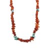 Kingman Turquoise & Amber Beaded Necklace