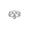 Pink Shell Sterling Silver Heart Ring