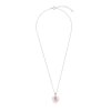 Rose Quartz Sterling Silver Heart Pendant Necklace