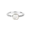 Sterling Silver Mother of Pearl Square Cushion Ring