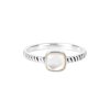 Sterling Silver Mother of Pearl Square Cushion Ring