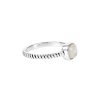 Sterling Silver Mother of Pearl Square Cushion Ring