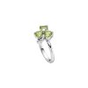 Peridot Sterling Silver Three Leaf Clover Ring