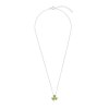 Peridot Sterling Silver Three Leaf Clover Stud Pendant Necklace
