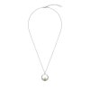 Peridot & White Zircon Sterling Silver Claddagh Pendant Necklace