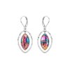Blended Pink Spiny Oyster With Turquoise Earrings