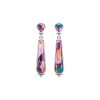 Blended Pink Spiny Oyster With Turquoise Earrings