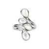 Sterling Silver Mother of Pearl Bypass Ring