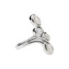Sterling Silver Mother of Pearl Bypass Ring