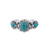 Sterling Silver Turquoise Flower Earrings