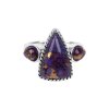 Sterling Silver Purple Bronze Turquoise Ring