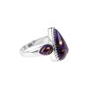 Sterling Silver Purple Bronze Turquoise Ring