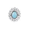 Sterling Silver Larimar Ring