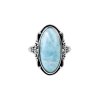 Sterling Silver Larimar Ring
