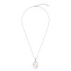 Sterling Silver Mother of Pearl Pendant with Chain 18 Inches