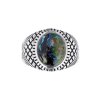 Sterling Silver Azurite Malachite Men's Ring