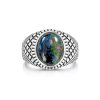 Sterling Silver Azurite Malachite Men's Ring