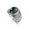 Sterling Silver Azurite Malachite Men's Ring