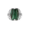 Sterling Silver Malachite Men's Ring