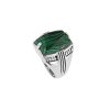 Sterling Silver Malachite Men's Ring