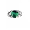 Sterling Silver Malachite Men's Ring