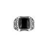 Sterling Silver Onyx Men's Ring