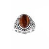 Sterling Silver Tiger's eye Men's Ring