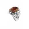 Sterling Silver Tiger's eye Men's Ring