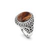 Sterling Silver Tiger's eye Men's Ring
