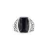 Sterling Silver Onyx Men's Ring