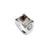 Sterling Silver Zebra Jasper Men's Ring
