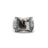 Sterling Silver Zebra Jasper Men's Ring