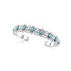 Sterling Silver Turquoise Cuff  Bangle 7.5 Inches