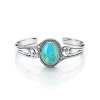 Sterling Silve Turquoise Cuff Bangle 7.5 Inch