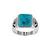 Sterling Silver Turquoise Men's Ring